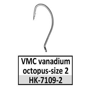 Hooks (HK-)(make your own lures) – HK-7109-2 VMC fast grip octopus-size 2 vanadium