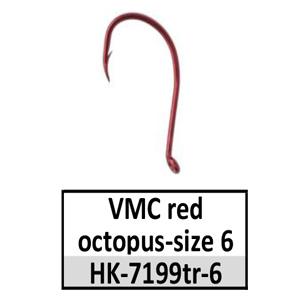 Hooks (HK-)(make your own lures) – HK-7199tr-6 VMC octopus-size 6 red