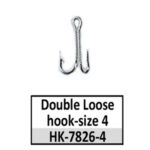 HK-7826-4 Mustad double loose-size 4 nickel