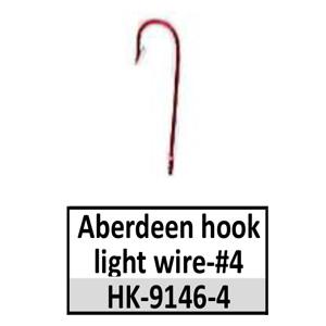 Hooks (HK-)(make your own lures) – HK-9146-4 Mustad aberdeen light wire-size 4 red