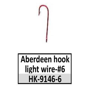 Hooks (HK-)(make your own lures) – HK-9146-6 Mustad aberdeen light wire-size 6 red