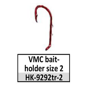 Hooks (HK-)(make your own lures) – HK-9292tr VMC baitholder-size 2 red