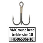 HK-9650bz-10 VMC round bend treble-size 10 bronze