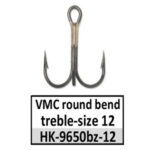 HK-9650bz-12 VMC round bend treble-size 12 bronze