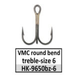 HK-9650bz-6 VMC round bend treble-size 6 bronze