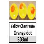 Yellow chartreuse orange dot