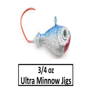 thumbnail image 2 of 1/4 Oz Ultra Minnow Jig Heads – Custom Paint – 2/0 Hook – 8 Pack – USA Made 2 of 5