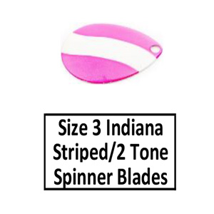 Size 3 Indiana Striped/2 Tone Spinner Blades