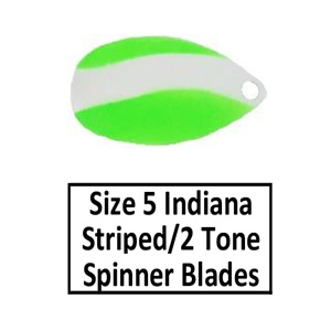 Size 5 Indiana Striped/2 Tone Spinner Blades