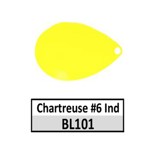 Size 6 Indiana Solid Basic Spinner Blades – BL101 Chartreuse Indiana 6