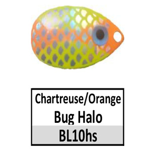 Size 5 Indiana Halo Spinner Blades – BL10hs chartreuse/orange bug with halo