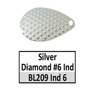 Size 6 Indiana Metal Plated Spinner Blades – BL209 Silver Diamond Indiana 6