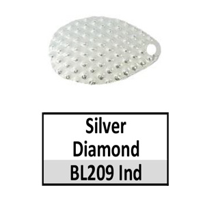 Size 4 Indiana Metal Plated Spinner Blades – BL209 silver diamond Indiana