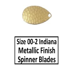 Size 0-2 Indiana Metal Finish Plated Spinner Blades