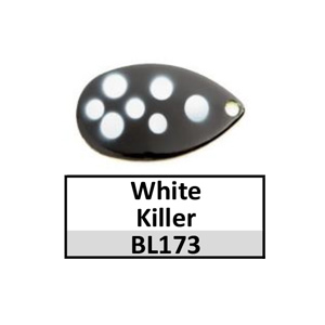 Size 5 Indiana Multi Dotted Spinner Blades – BL173 white killer Indiana