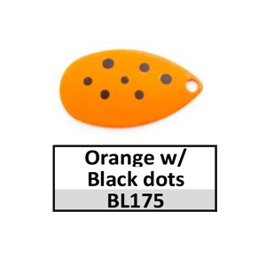 Size 5 Indiana Multi Dotted Spinner Blades – BL175 orange w/ black dots Indiana