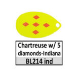 BL214 Chartreuse w/ 5 diamonds Indiana