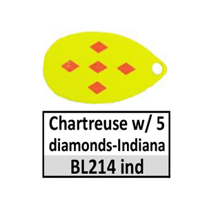 BL214 Chartreuse w/ 5 diamonds Indiana