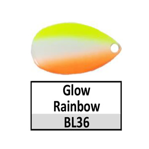 Size 5 Indiana Rainbow/Tricolor Spinner Blades – BL36 Glow Rainbow Indiana