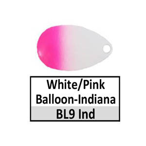 Size 4 Indiana Striped/2 Tone Spinner Blades – BL9 White/Pink Balloon Indiana