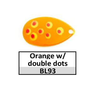 Size 5 Indiana Multi Dotted Spinner Blades – BL93 orange w/ double dots Indiana