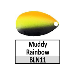 Size 5 Indiana Rainbow/Tricolor Spinner Blades – BLN11 Muddy Rainbow Indiana
