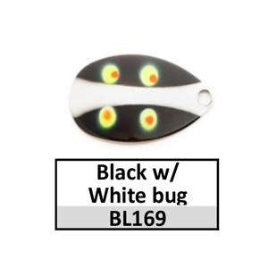 Size 5 Indiana Bug Pattern Spinner Blades – BL169 black w/ white bug Indiana