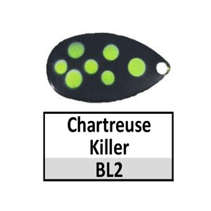 Size 5 Indiana Multi Dotted Spinner Blades – BL2 chartreuse killer Indiana