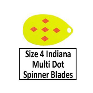 Size 4 Indiana Multi Dotted Spinner Blades