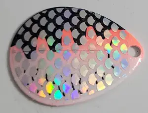 Size 5 Indiana Halo Spinner Blades – BL184hs White Perch w/ silver halo Colorado