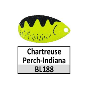 Size 3 Indiana BP Pattern Spinner Blades – BL188 Chartreuse perch Indiana