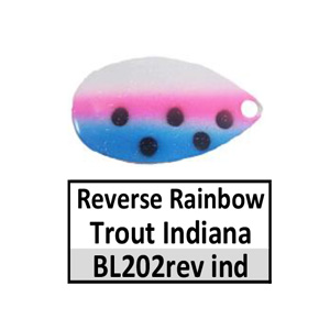 Size 5 Indiana NB CP Spinner Blades – BL202rev Reverse Rainbow Trout Indiana